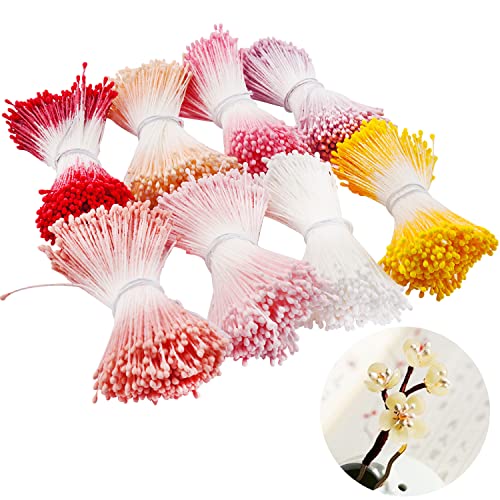 Wowagoga Artificial Matte Flower Stamen Pistil - Mixed Color