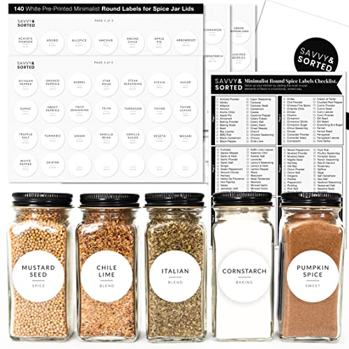 SAVVY & SORTED Round Spice Labels