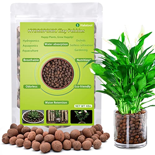 Halatool 4 LBS Organic Clay Pebbles - Perfect for Plant Growth and Decoration