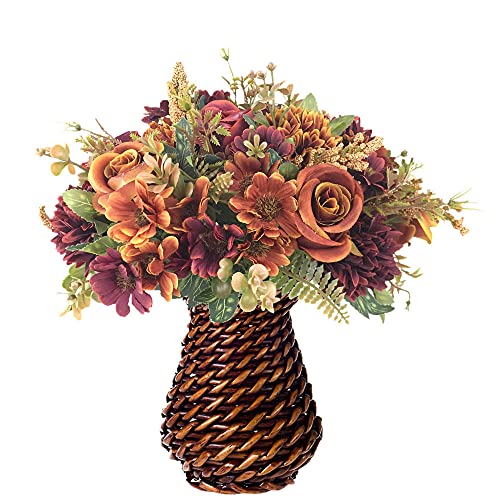 Fall Artificial Flowers with Vase