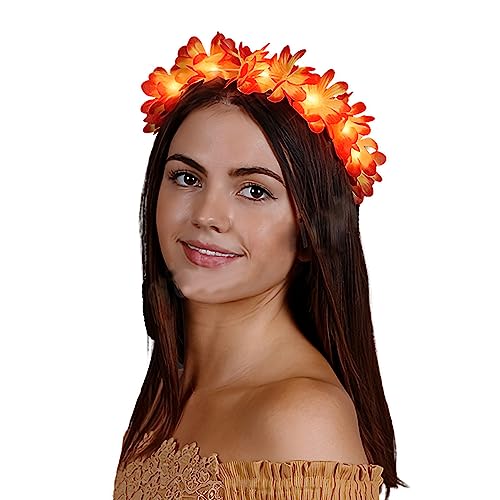 Light Up Floral Crown Headband: Illuminate Your Festival Spirit!