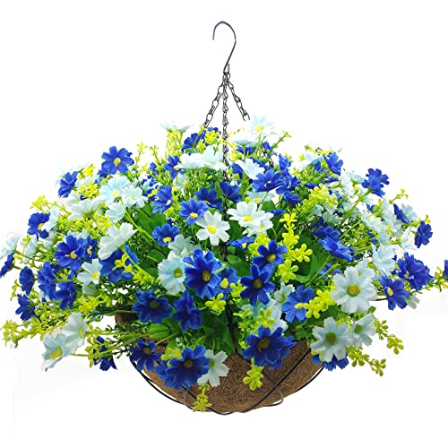 Artificial Hanging Flowers with Basket