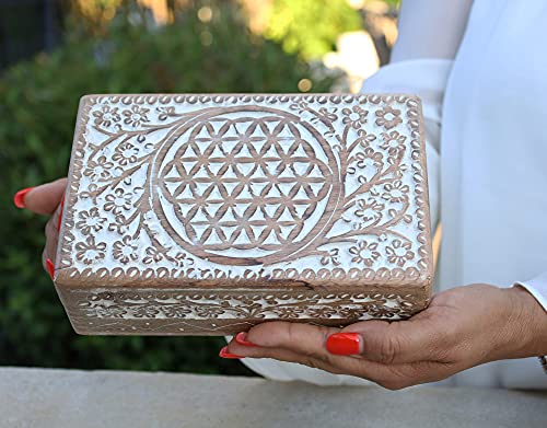 Flower of Life Wooden Box