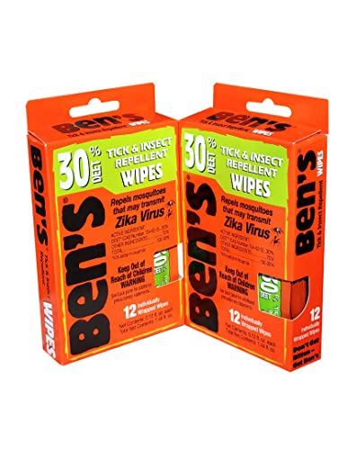 Ben's 30 Deet Field Wipes - 24 Pack