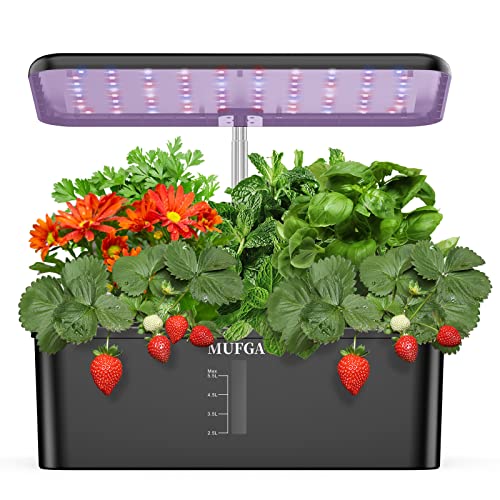 MUFGA Hydroponic Herb Garden - 12 Pods Indoor Growing System