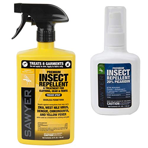 Sawyer Premium Permethrin Clothing Insect Repellent and Insect Repellent Bundle