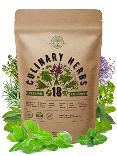 18 Culinary Herbs Seeds Variety Pack