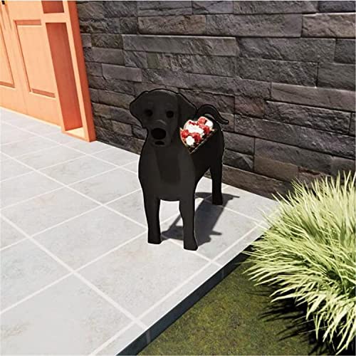 Labrador Retriever Black Dog Planter