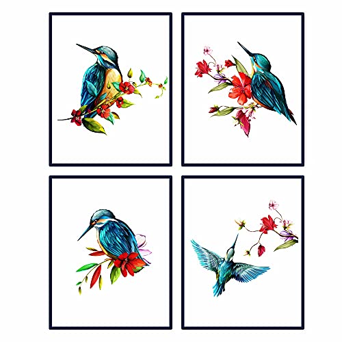 Birds Botanical Wall Art Print