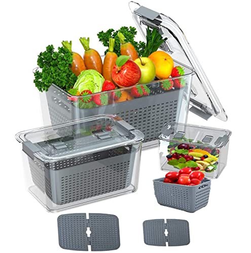 3-pack Vegetable and Fruit Storage Containers