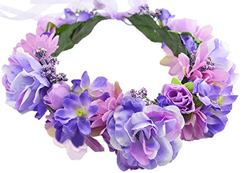 Vivivalue Rose Flower Crown - Elegant Floral Headband