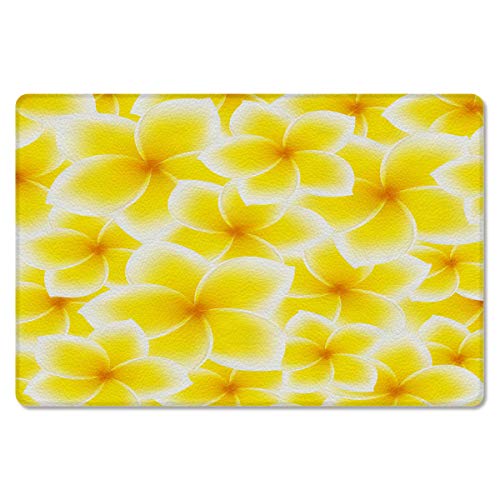 Cushioned Anti Fatigue Kitchen Mat - Yellow Flowers