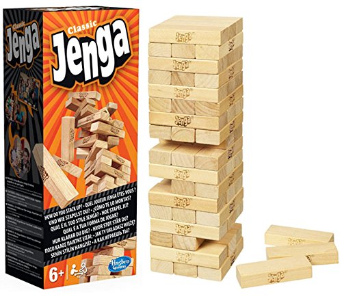 Jenga Classic Game with Genuine Hardwood Blocks