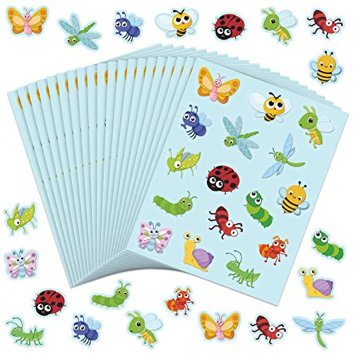Frienda Bug Stickers for Kids - Spring Theme Party Classroom