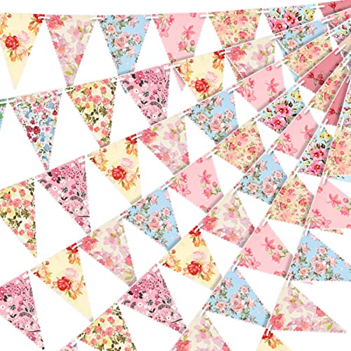 Vintage Bright Floral Paper Garland