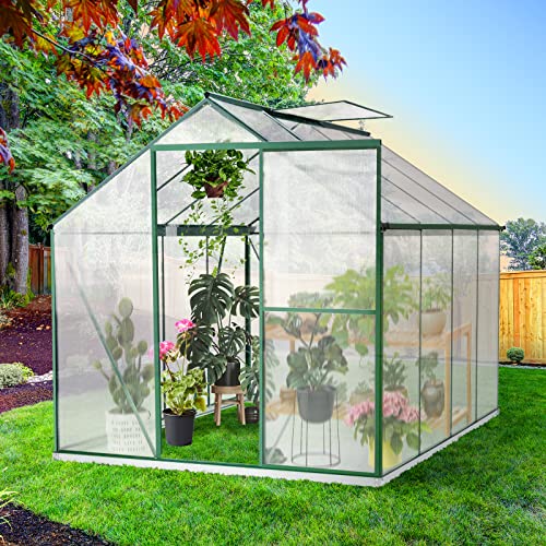 JULY'S SONG 6'L x 8'W Polycarbonate Hobby Greenhouse