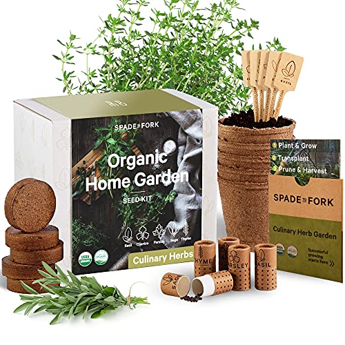 Indoor Herb Garden Kit - Certified USDA Organic | Spade To Fork