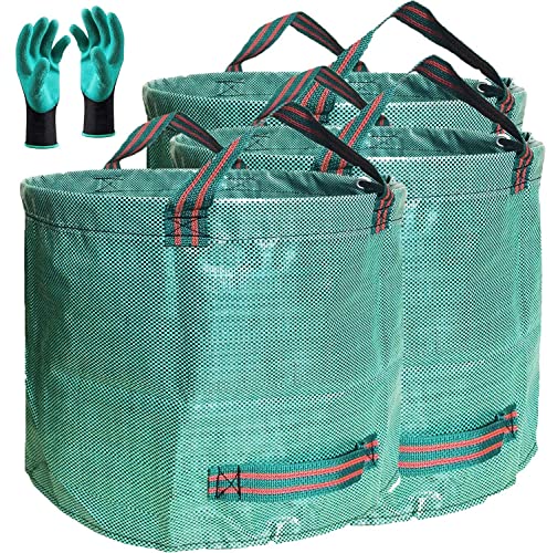 137 Gallon Yard Waste Bags with Gloves and Handles