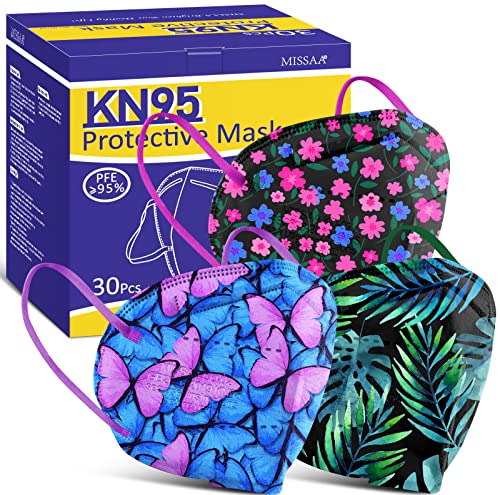 MISSAA KN95 Face Masks - Stylish and Protective Flowers Design