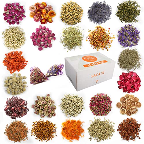 24 Bags Natural Dried Flowers Herbs Kit