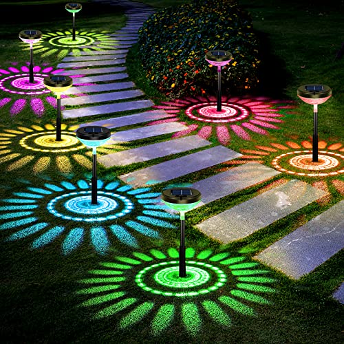 Color Changing Solar Path Lights 8 Pack