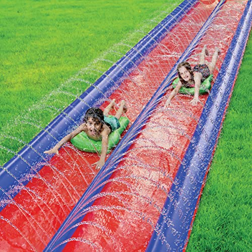 Backyard Water Fun - Waterslide with Sprinkler and Inflatable Body Boards