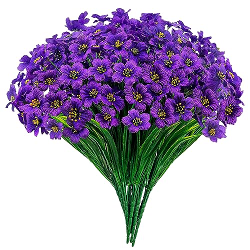 Artificial Violets Silk Flowers for Indoor and Outdoor Decor