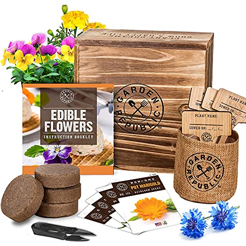 Edible Flowers Garden Seed Starter Kit