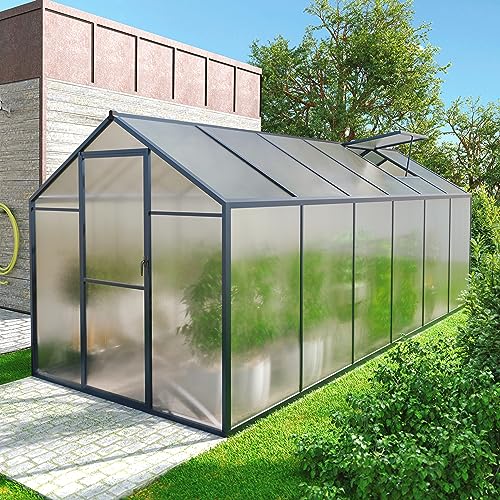 VEIKOU 6x12 FT Outdoor Greenhouse with Upgraded Features