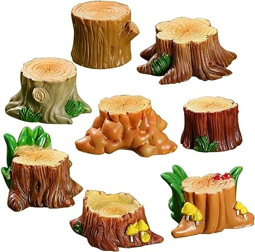 Artificial Tree Stump Mini Garden Figurines
