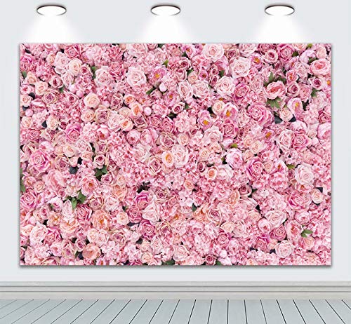 BINQOO Pink Rose Wall Background