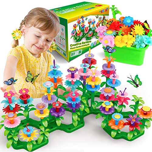 YEEBAY Flower Garden Building Toy - STEM Toy Gardening Pretend Toys for Kids