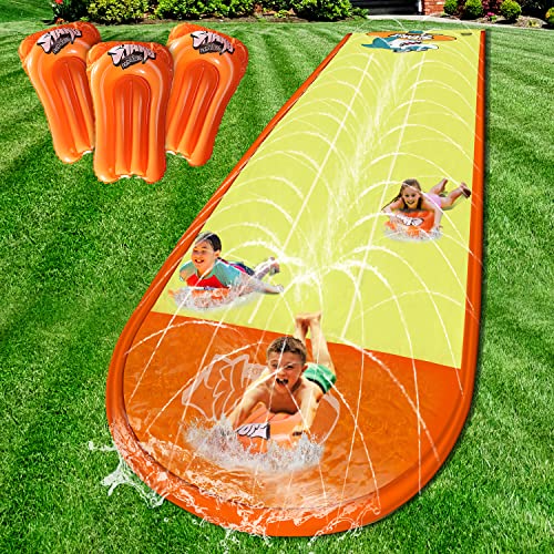17ft Slip Water Slide with Inflatable Bodyboards