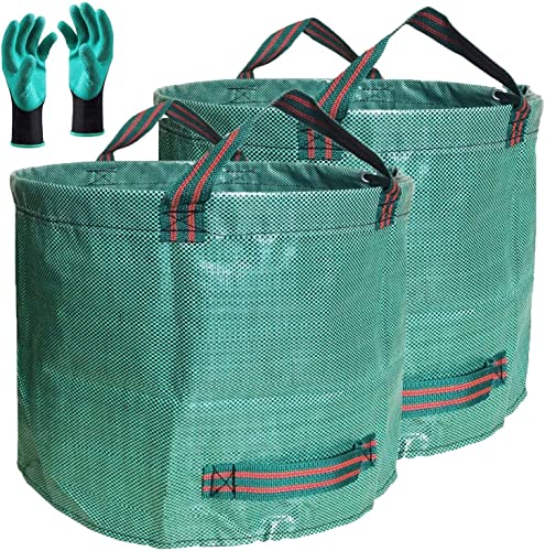 137 Gallon Lawn Garden Bags with Coated Gloves