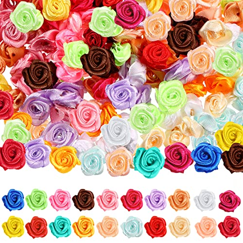 300 Pcs Mini Satin Ribbon Roses