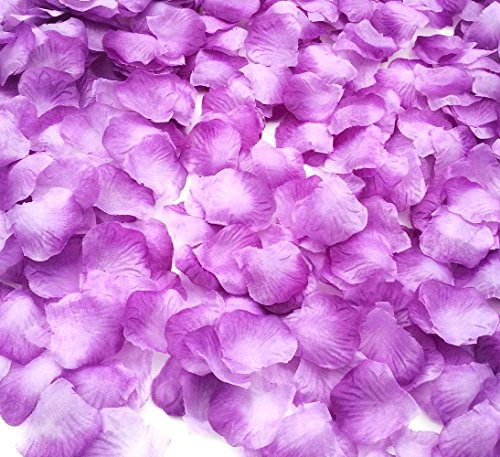 Purple Silk Rose Petals Wedding Flower Decoration