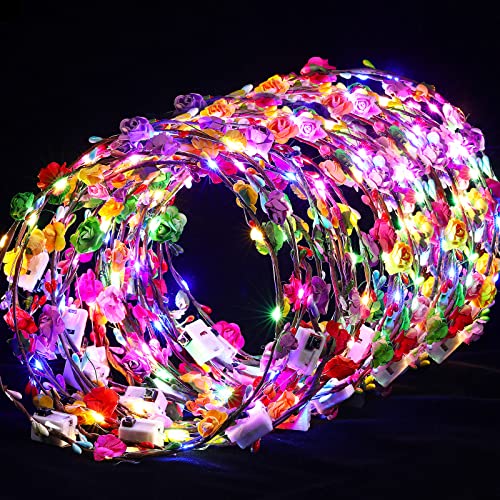 LED Flower Crown Headband - Illuminate Your Hair with Style