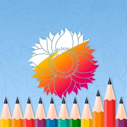 Coloring Flowers Paint Book