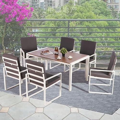 Outdoor Dining Set with 6 Person Patio Table